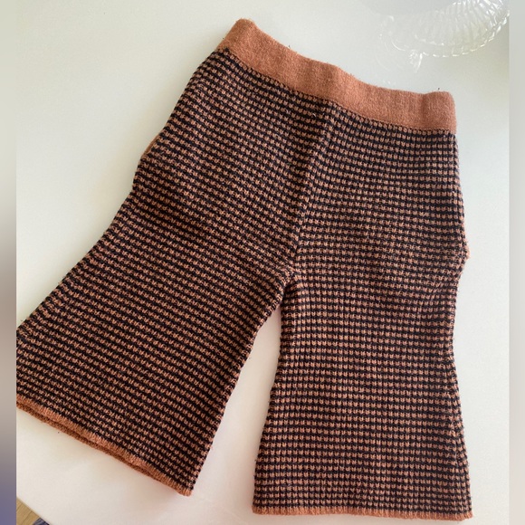 Kids Morley Flared Brown Brick Wool Blend Pants 3Y Cropped Bell Trousers Knit - Picture 5 of 6